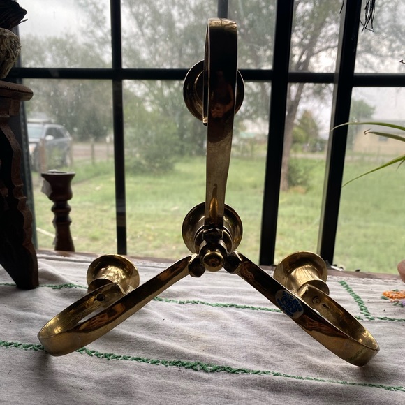 VTG Solid Brass Made in India Candelabra that holds 4 Candlesticks! - Picture 3 of 10